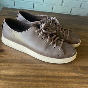 Size 11, Ugg, brown leather sneakers